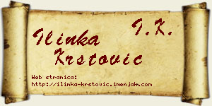 Ilinka Krstović vizit kartica